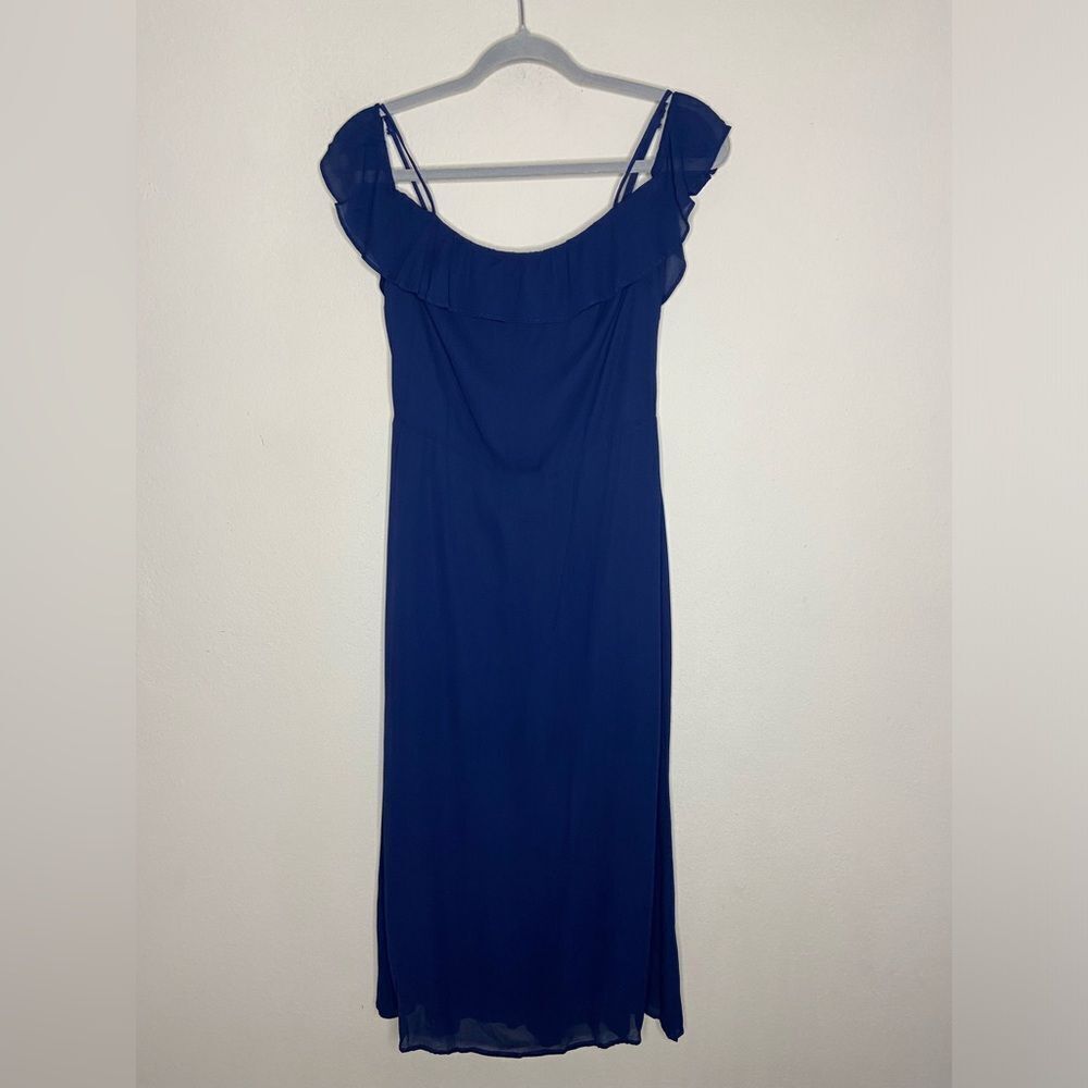 Reformation Midi Navy Dress Size 10